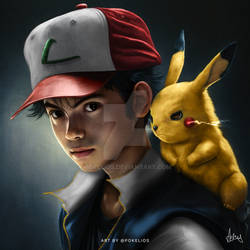 Realistic Ash and Pikachu