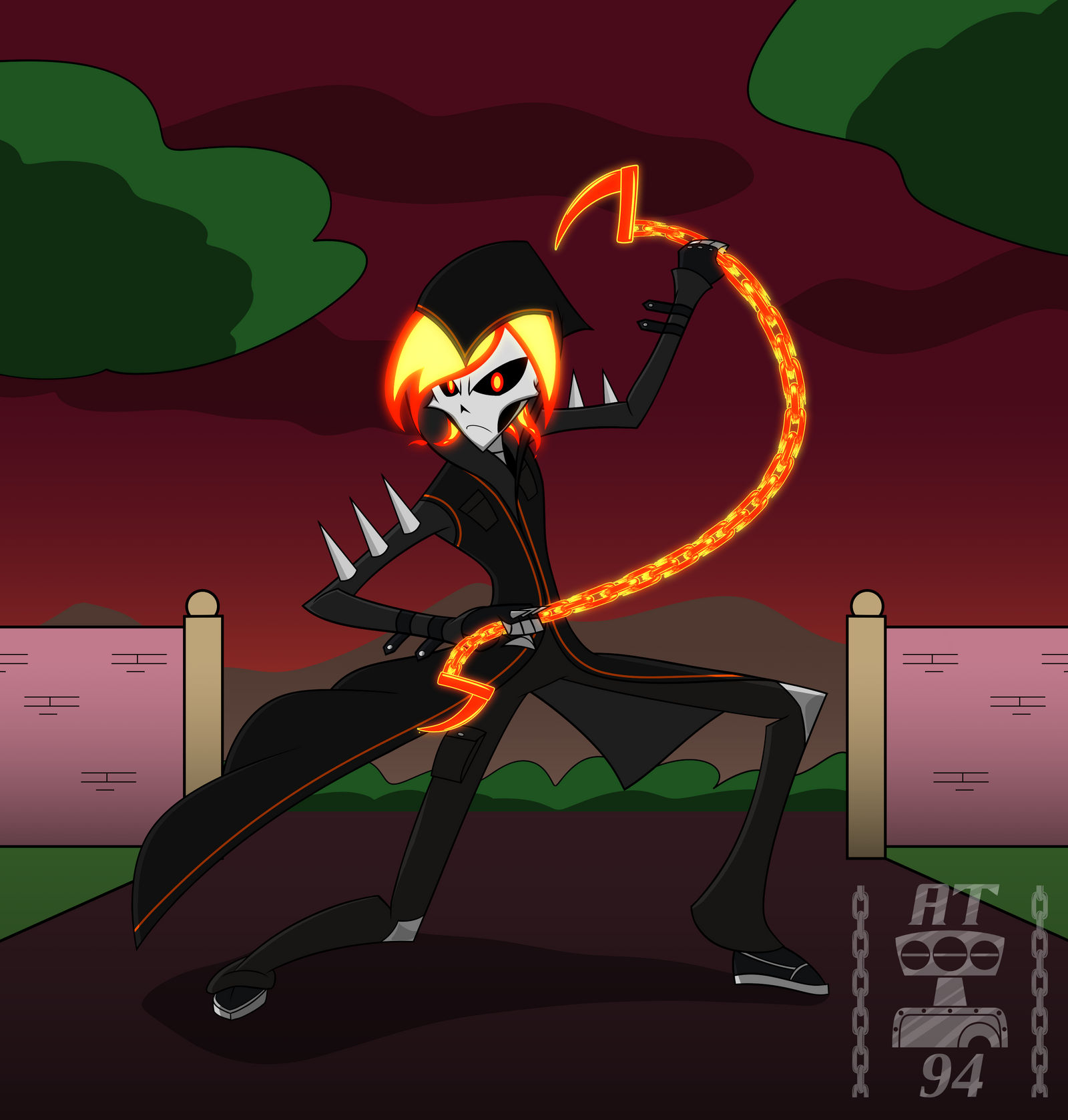 Aiden Justice/Ghost Rider In Hazbin Dojo AU by Artthriller94 on DeviantArt
