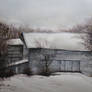 Barn-grays Watercolor on Paper