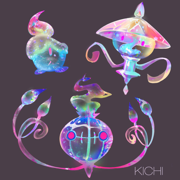 Holo Slime Litwick Line by Kichi-Art on DeviantArt