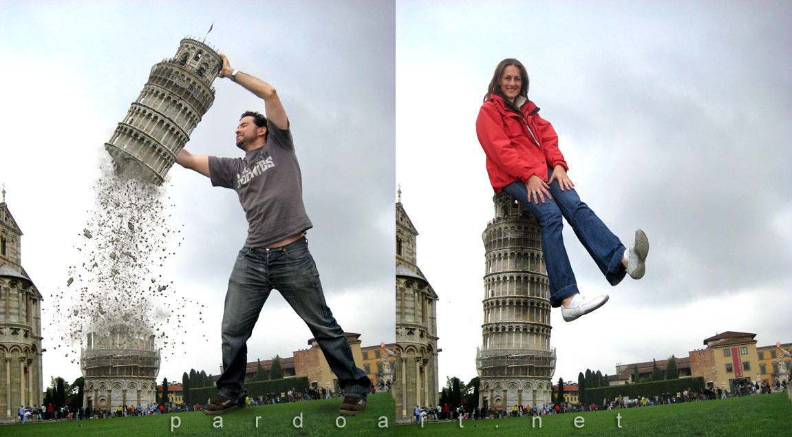 Paloma and me in Pisa, Italy