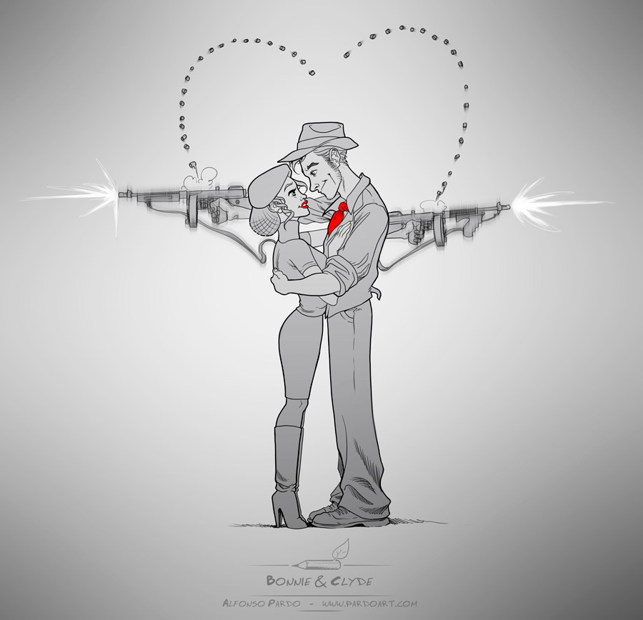 Bonnie and Clyde by pardoart on DeviantArt