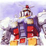 Gundam RX-78-2 Fanart (watercolor illustration)