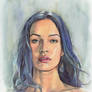Megan Fox watercolor