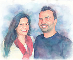 Commission couple portrait