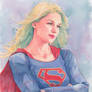 Supergirl watercolor