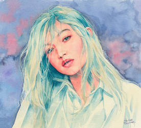 Gigi Hadid watercolor