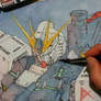 Painting Nu Gundam (wip)