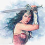 Wonder Woman watercolor