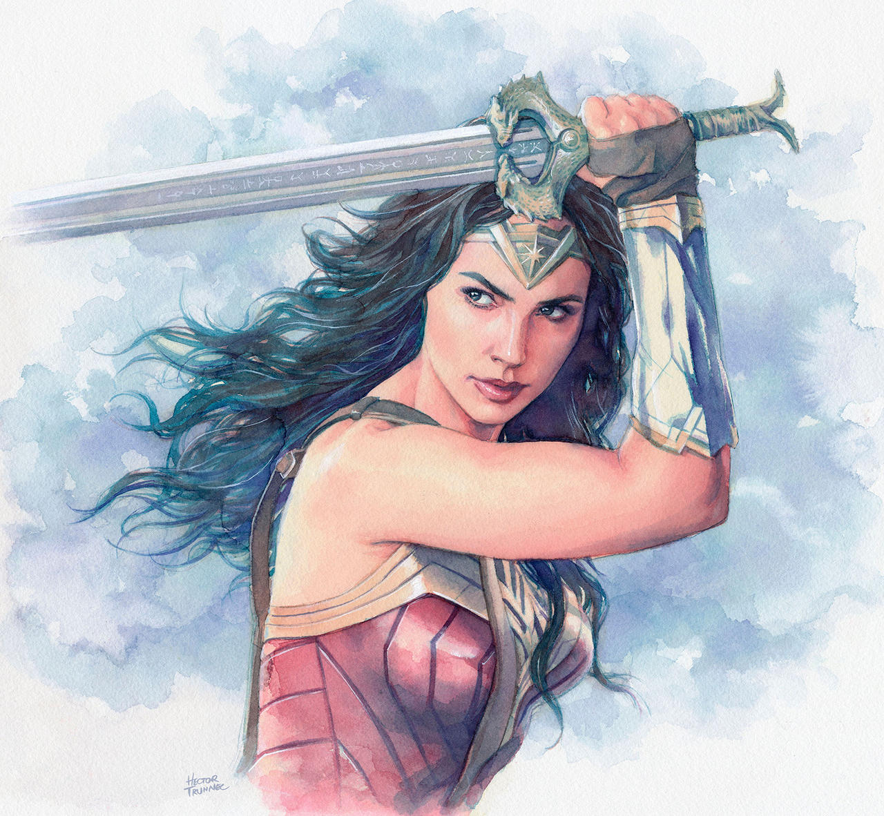 Wonder Woman watercolor