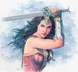 Wonder Woman watercolor by Trunnec