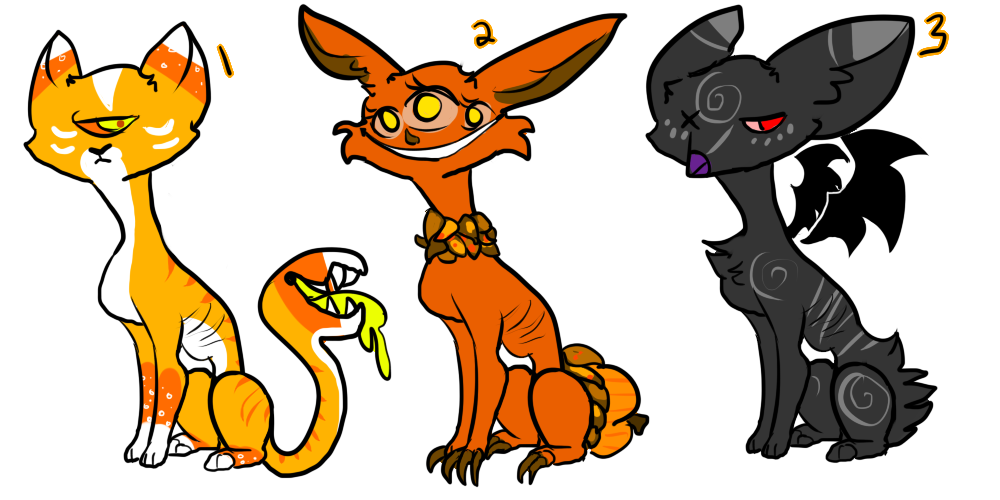 spooky scary critters - offer to adopt - OPEN