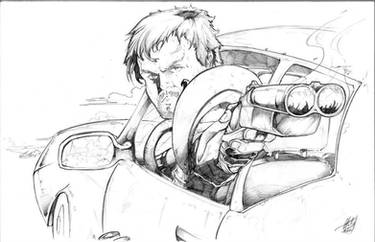 The Road Warrior - Pencil - Commission