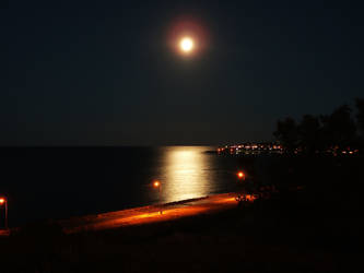 Silver moon over the Black Sea