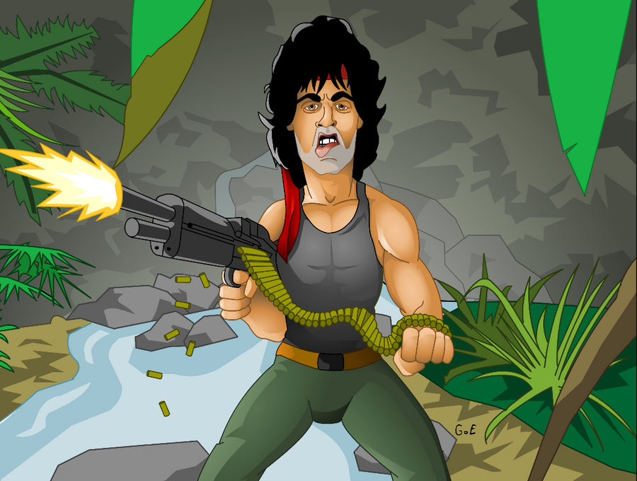 Rambo cartoon by GogglesOfEscape on DeviantArt
