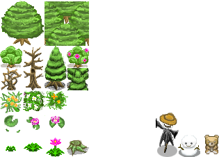 Plant and object RPG tiles