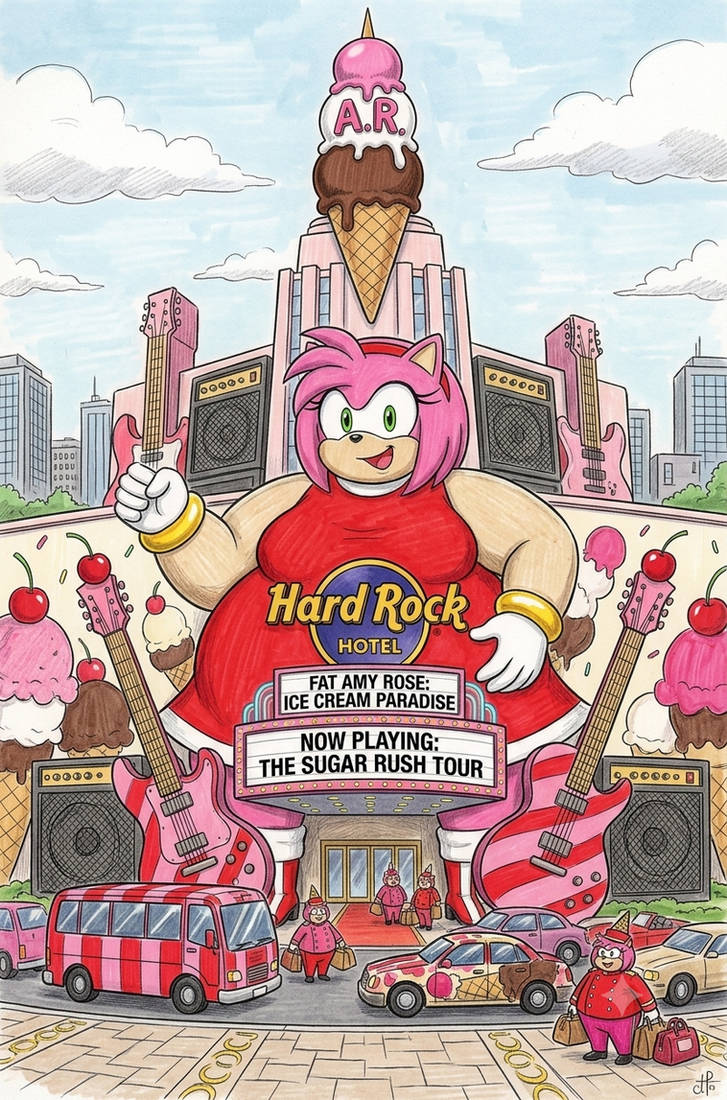 Amy Rose Rouk Fat amy rose themed hard rock hotel by amyrosefan17 on DeviantArt