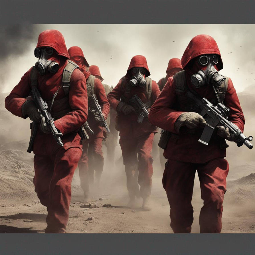 Make the empire's red-scarred soldiers heading to