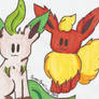 Leafeon and Flareon