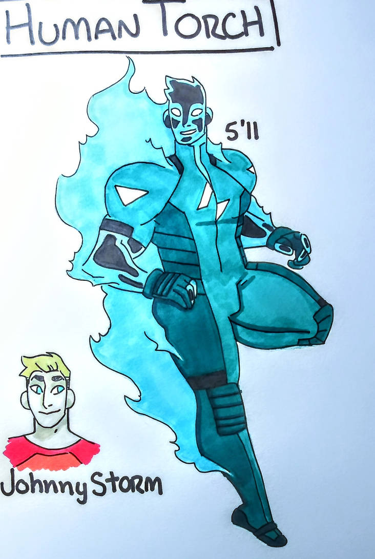Human Torch Redesign by Oni18064 on DeviantArt