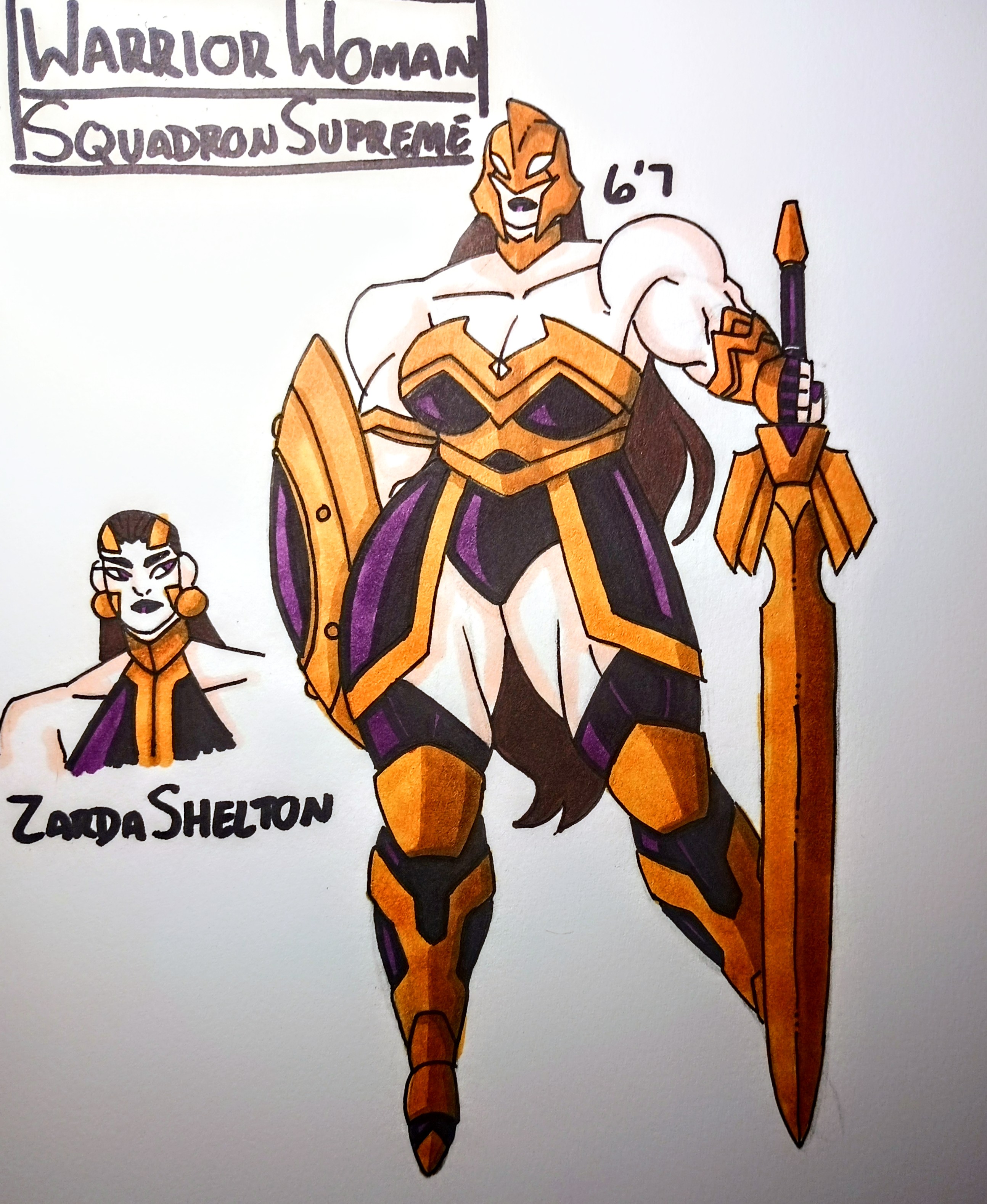 Warrior Woman (Squadron Supreme) Redesign by Oni18064 on DeviantArt