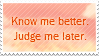 Know Me Better Stamp by mylastel