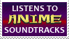 Listens to Anime Soundtracks Stamp by mylastel