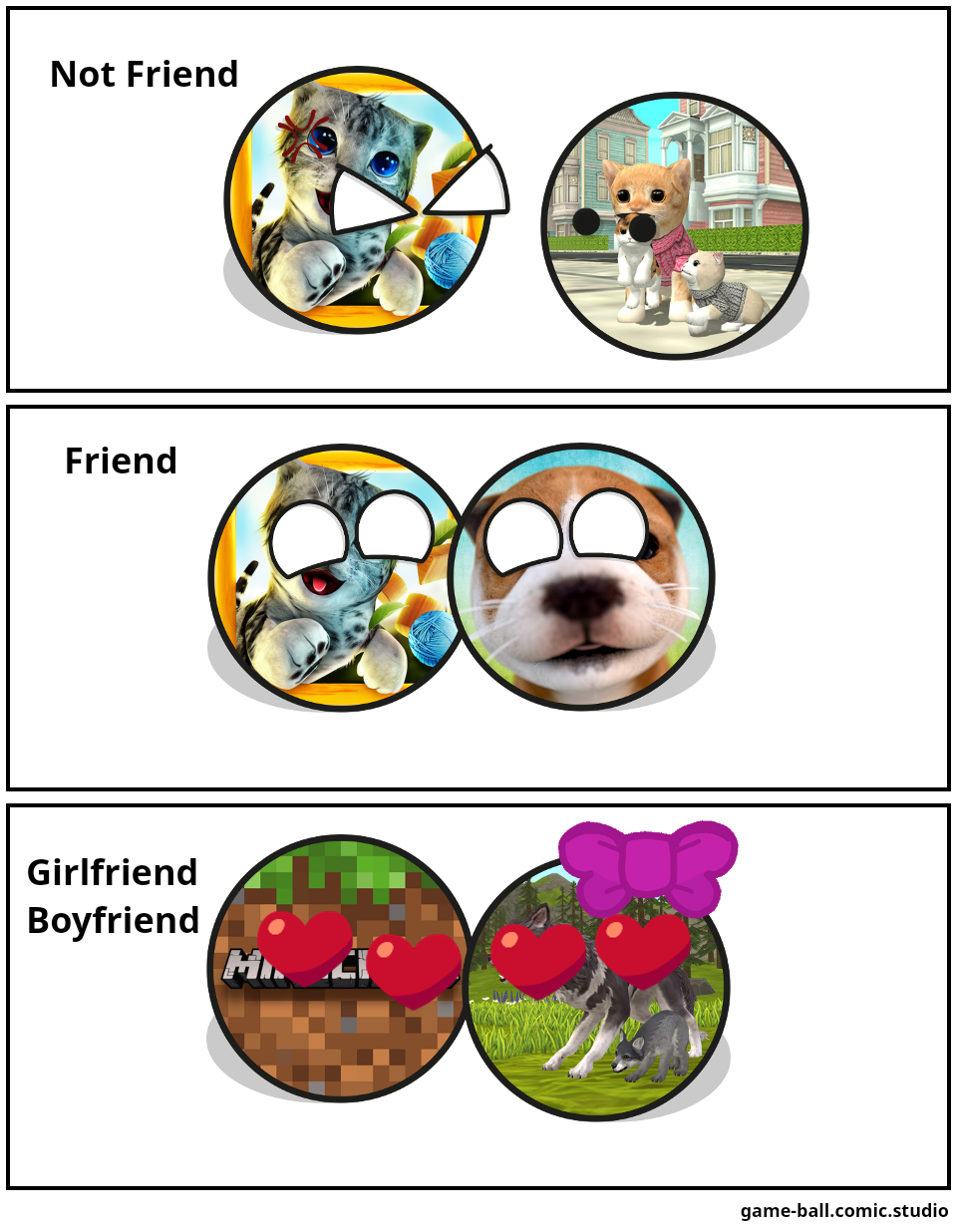 Not Friend, Friend and Girlfriend + Boyfriend by WarCatII on DeviantArt