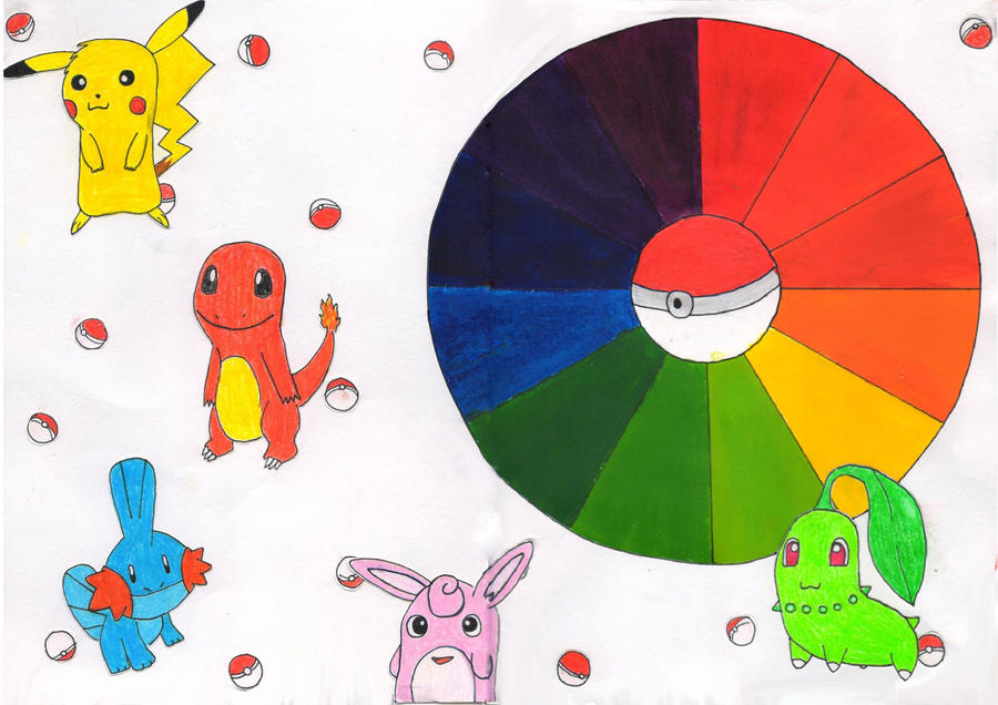Pokemon Colorblock Pokemon Colour Wheel by katpann on DeviantArt