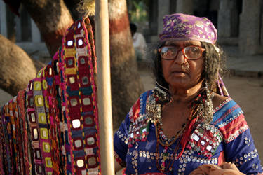 Gipsy woman in mirror world