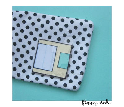 Floppy disk brooch II