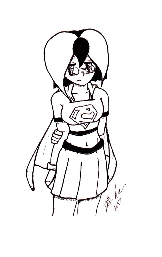 Supergirl Alice- Lineart by Catboy-Trades