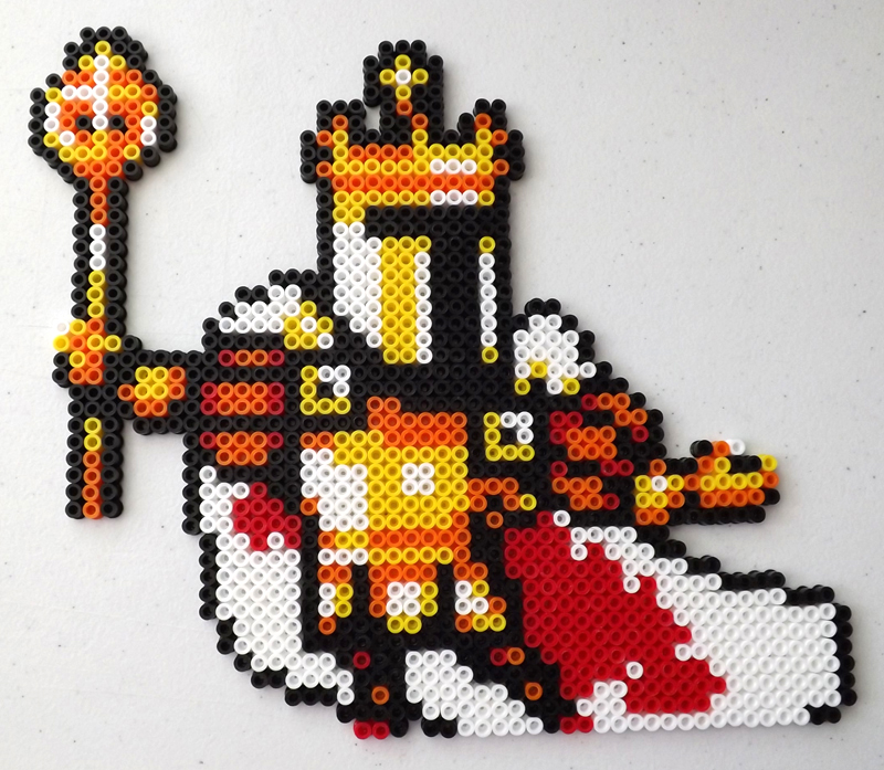 King Knight Perler Bead Art