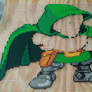 Pocket Fighter Dr Doom Perler Bead WIP 2