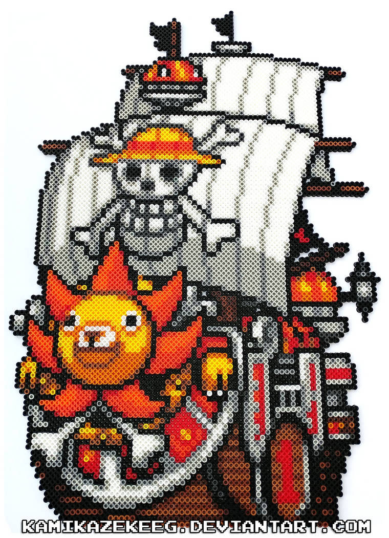 One Piece Thousand Sunny Bead Art by KamaPixel on DeviantArt