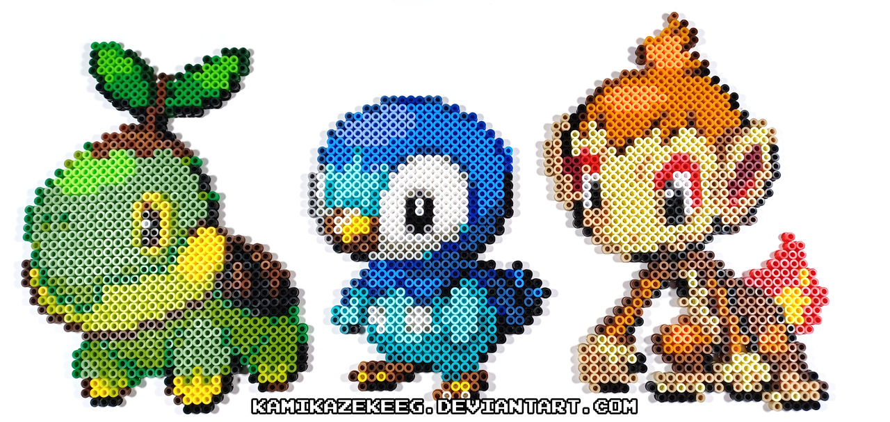 Set Of 4 Pokemon Perler Beads Key Chains - Pixel Art Pikachu *New*