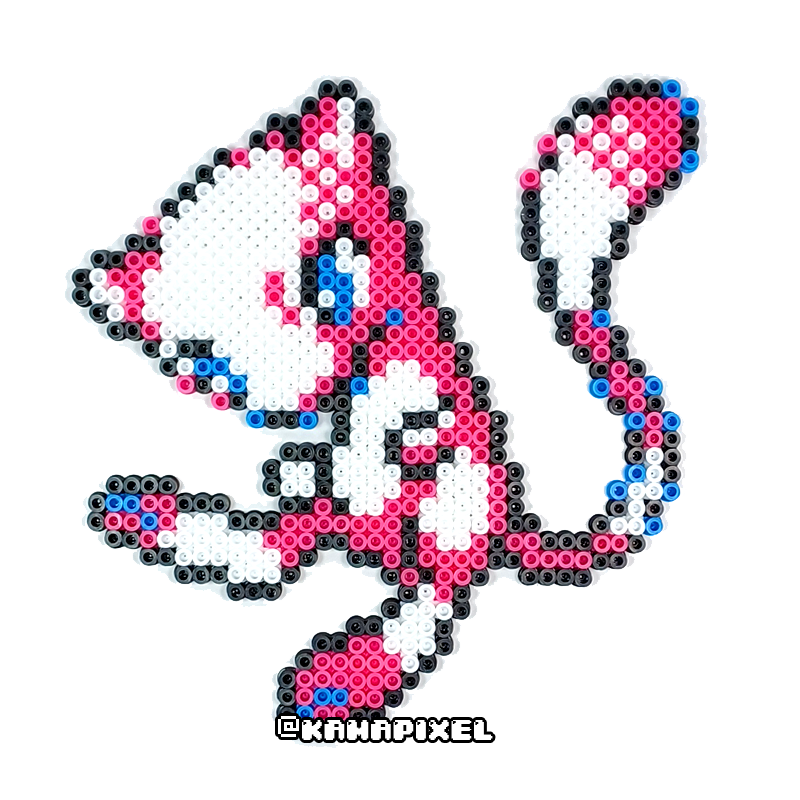 Pokemon Gold and Silver Mew Bead Art by KamaPixel on DeviantArt