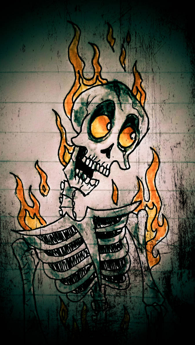 The Flaming Skeleton by CaseyTheCreative on DeviantArt