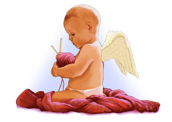 Knitting angel