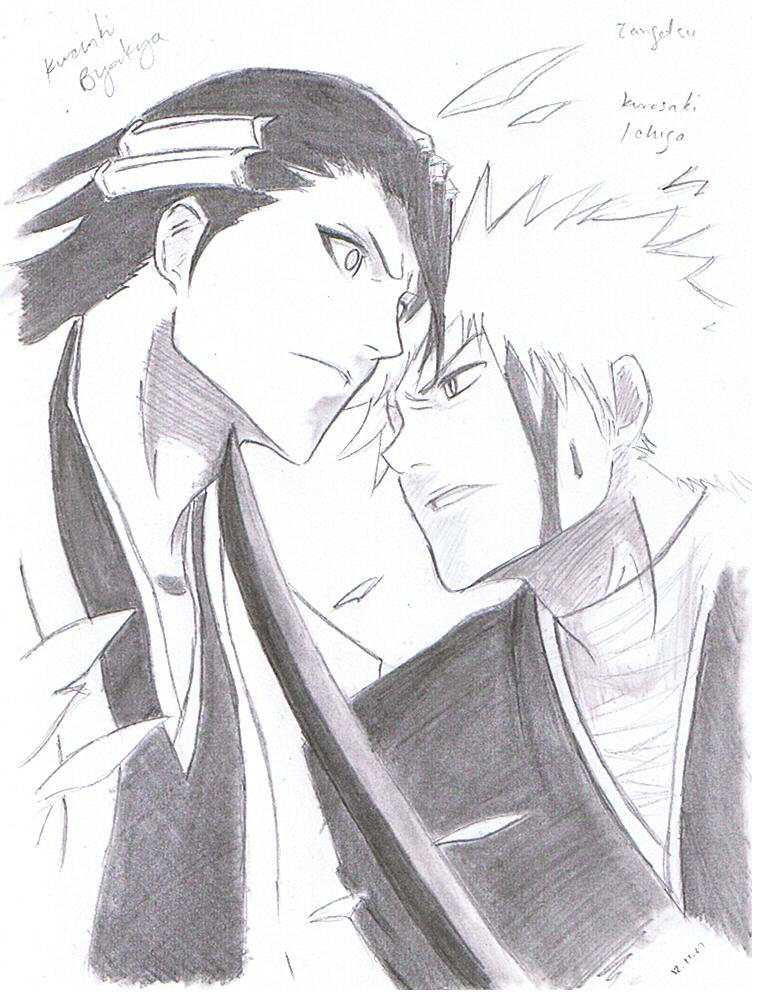Byakuya V. Ichigo Bankai by mrsesemes on DeviantArt