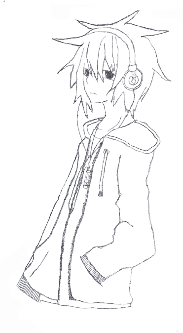 Anime Guy with Hoodie by silverkid12 on DeviantArt