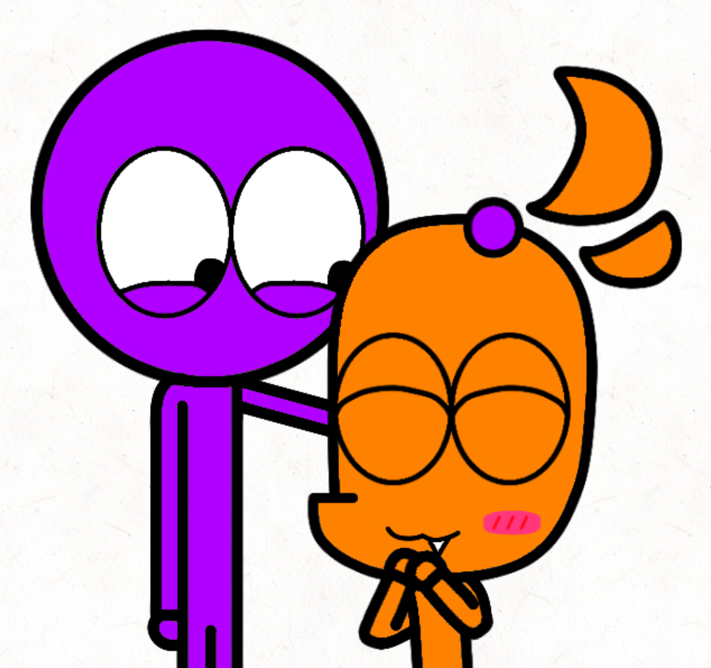 Orange x Purple by KumaDraws334 on DeviantArt