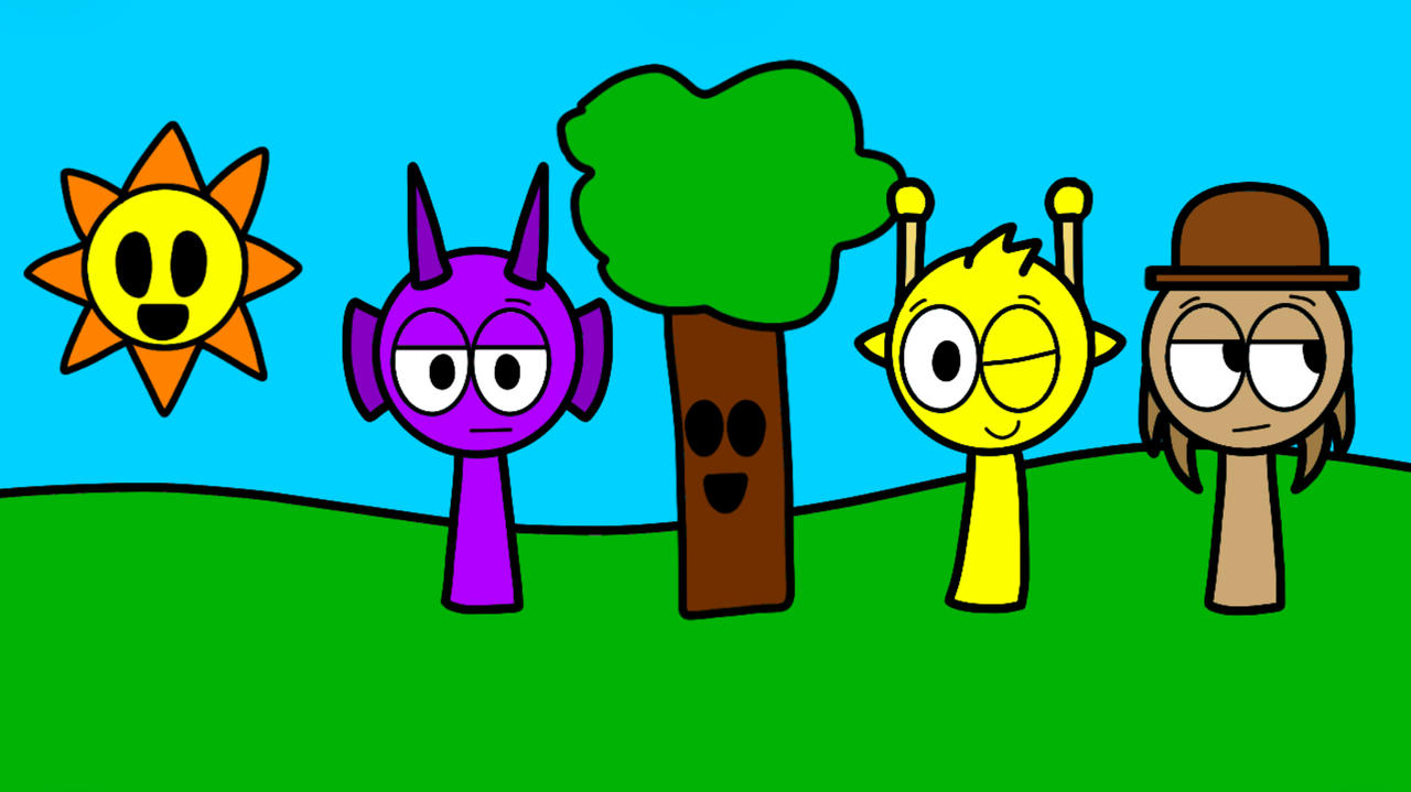 Sprunki Style. Deviantart Sprunki characters - Melodies by Rusrock on DeviantArt