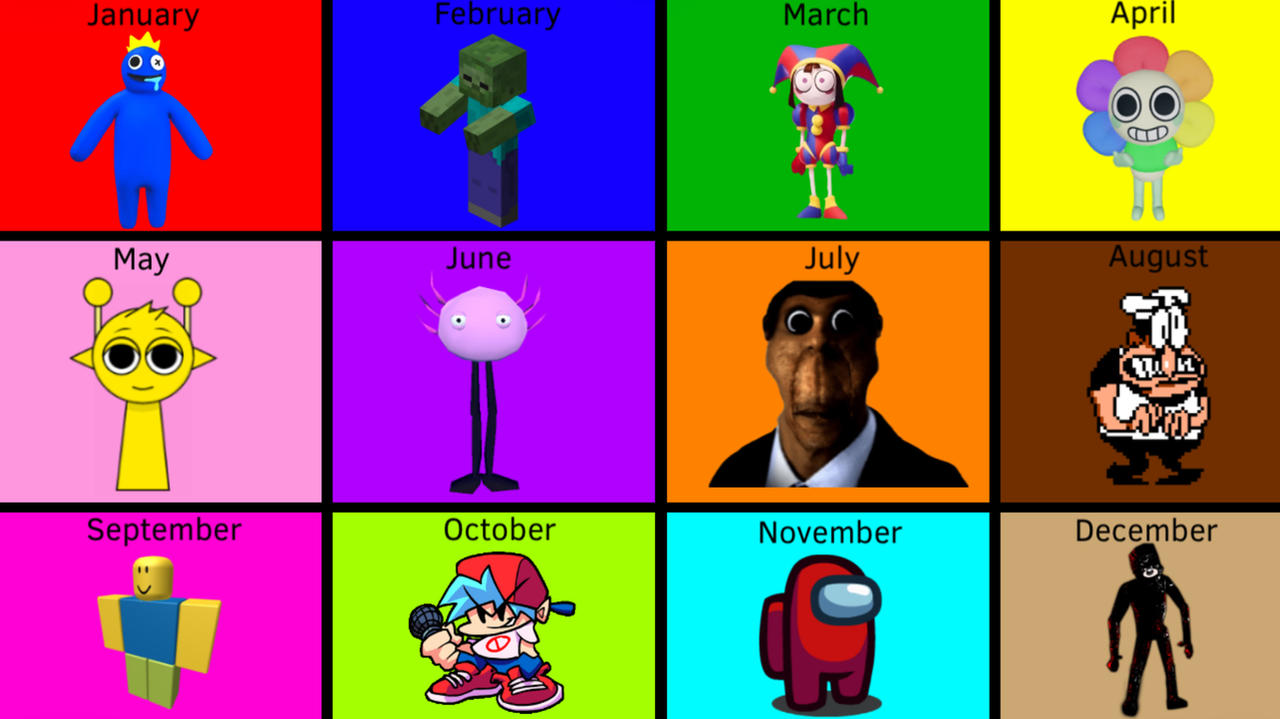 Abc Month Characters. Deviantart Your Birth Month! (Fandom Studio AU Characters) by Rusrock on DeviantArt