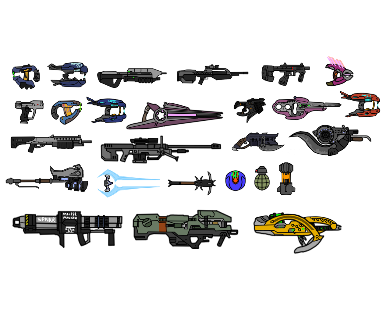 Hal Weapon Halo Weapons by MARG17 on DeviantArt
