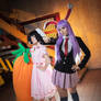 Reisen Udongein Inaba and Tewi Inaba and Carrot
