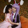 Reisen Udongein Inaba and Tewi Inaba and Carrot