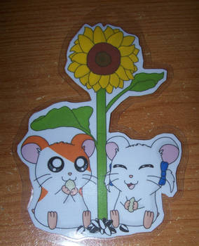 Hamtaro and Bijou keychain