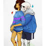 Sans x Frisk (Huggels)