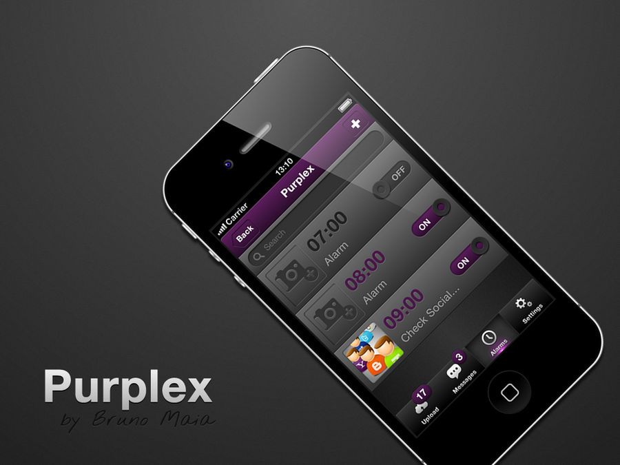 Purplex iOS Mobile UI